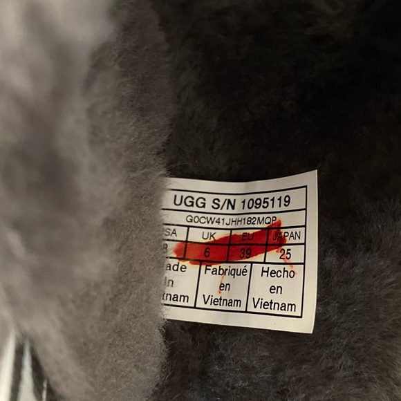 UGG Fluff Yeah Slides Charcoal Grey 7 RETAIL $100 - Picture 13 of 16